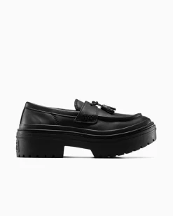 Converse Modelli Bassi|Modelli Con Platform<Chuck Taylor All Star Lugged Heel Loafer Platform Leather Nero/Nero/Nero