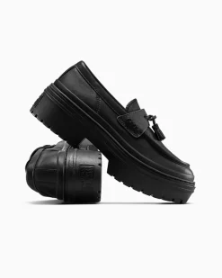 Converse Modelli Bassi|Modelli Con Platform<Chuck Taylor All Star Lugged Heel Loafer Platform Leather Nero/Nero/Nero