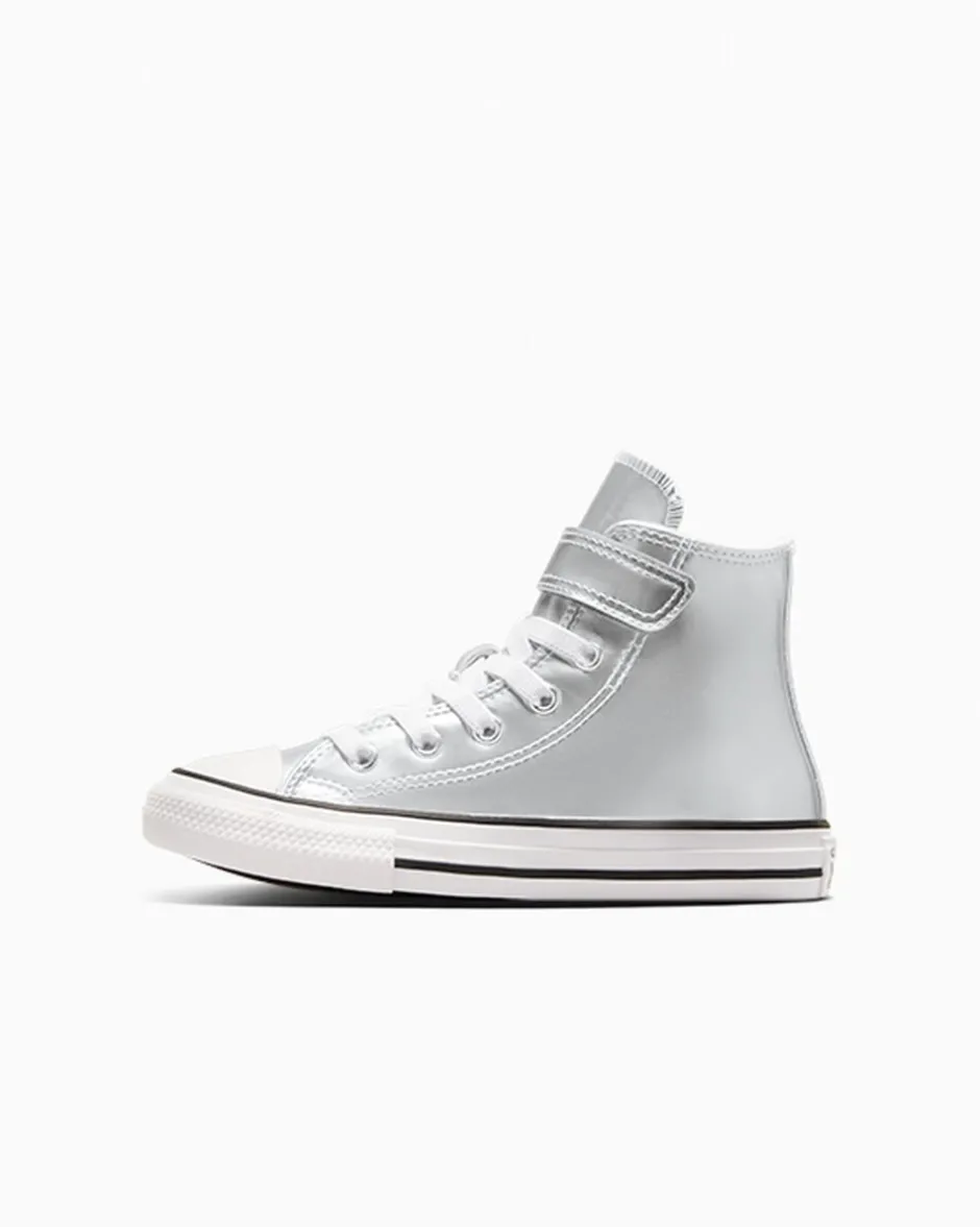 Converse Bambini (Età 4-8 Anni)|Ragazza<Chuck Taylor All Star Metallic Easy-On Argento/Bianco/Argento