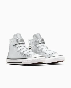 Converse Bambini (Età 4-8 Anni)|Ragazza<Chuck Taylor All Star Metallic Easy-On Argento/Bianco/Argento