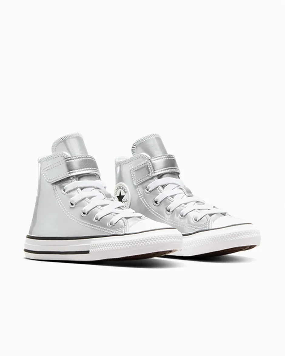 Converse Bambini (Età 4-8 Anni)|Ragazza<Chuck Taylor All Star Metallic Easy-On Argento/Bianco/Argento