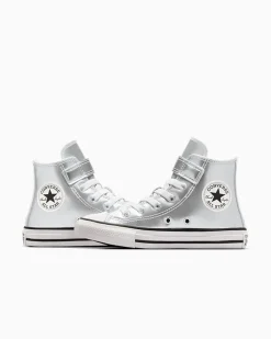 Converse Bambini (Età 4-8 Anni)|Ragazza<Chuck Taylor All Star Metallic Easy-On Argento/Bianco/Argento