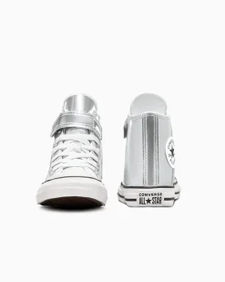 Converse Bambini (Età 4-8 Anni)|Ragazza<Chuck Taylor All Star Metallic Easy-On Argento/Bianco/Argento