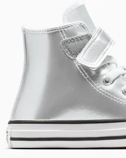 Converse Bambini (Età 4-8 Anni)|Ragazza<Chuck Taylor All Star Metallic Easy-On Argento/Bianco/Argento