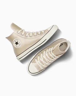 Converse Modelli Alti|Chuck Taylor All Star<Chuck Taylor All Star Metallic Oro chiaro/Egret/Nero