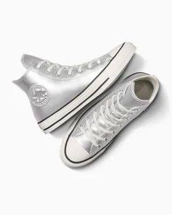 Converse Modelli Alti|Modelli Bassi<Chuck Taylor All Star Metallic Leather party pink