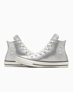 Converse Modelli Alti|Modelli Bassi<Chuck Taylor All Star Metallic Leather party pink