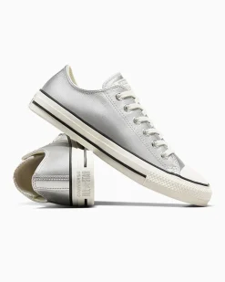 Converse Modelli Bassi|Chuck Taylor All Star<Chuck Taylor All Star Metallic Leather Argento/Egret/Nero