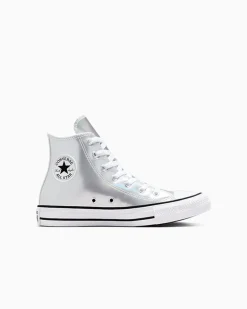 Converse Ragazzi (Età 8-12 Anni)|Bambini (Età 4-8 Anni)<Chuck Taylor All Star Metallic Argento/Bianco/Argento