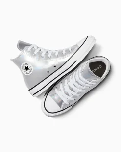 Converse Ragazzi (Età 8-12 Anni)|Bambini (Età 4-8 Anni)<Chuck Taylor All Star Metallic Argento/Bianco/Argento