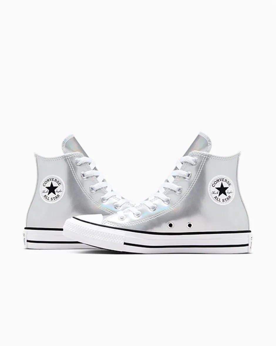 Converse Ragazzi (Età 8-12 Anni)|Bambini (Età 4-8 Anni)<Chuck Taylor All Star Metallic Argento/Bianco/Argento