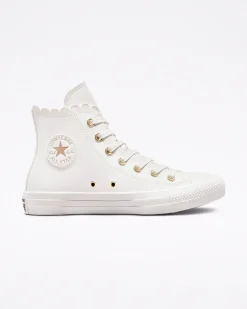 Converse Modelli Alti|Chuck Taylor All Star<Chuck Taylor All Star Mono White Bianco vintage/Egret/Oro