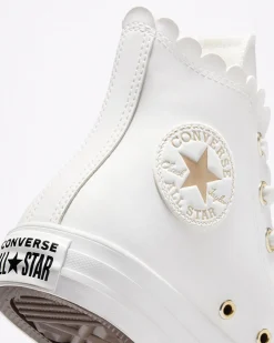 Converse Modelli Alti|Chuck Taylor All Star<Chuck Taylor All Star Mono White Bianco vintage/Egret/Oro