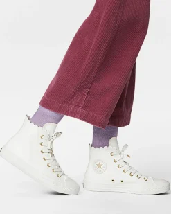 Converse Modelli Alti|Chuck Taylor All Star<Chuck Taylor All Star Mono White Bianco vintage/Egret/Oro