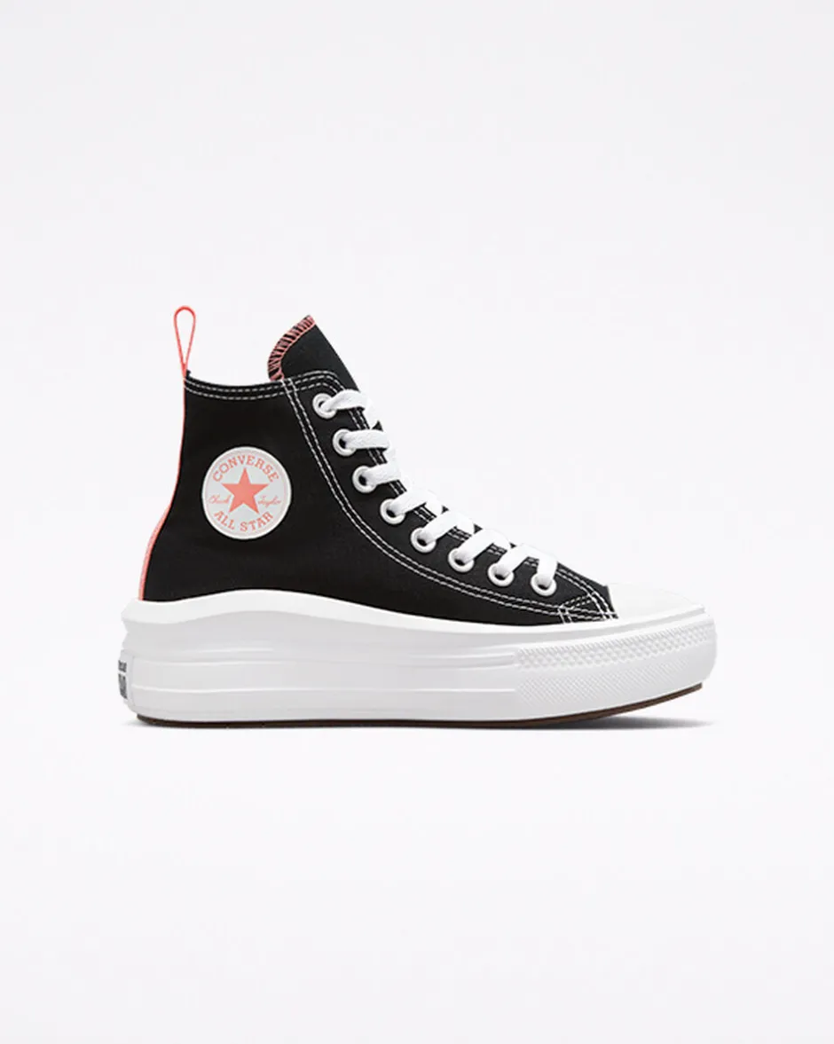 Converse Ragazzi (Età 8-12 Anni)|Ragazza<Chuck Taylor All Star Move Platform Nero/Sale rosa/Bianco