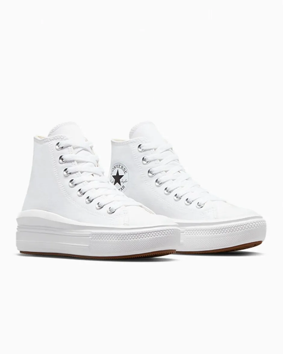 Converse Modelli Alti|Modelli Con Platform<Chuck Taylor All Star Move Bianco/Avorio naturale/Nero