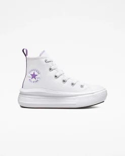 Converse Ragazzi (Età 8-12 Anni)|Ragazza<Chuck Taylor All Star Move Platform Bianco/Pixel Purple/Bianco