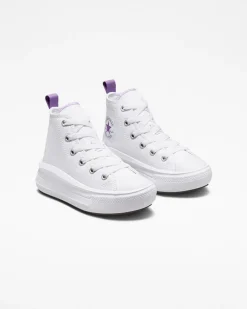 Converse Ragazzi (Età 8-12 Anni)|Ragazza<Chuck Taylor All Star Move Platform Bianco/Pixel Purple/Bianco