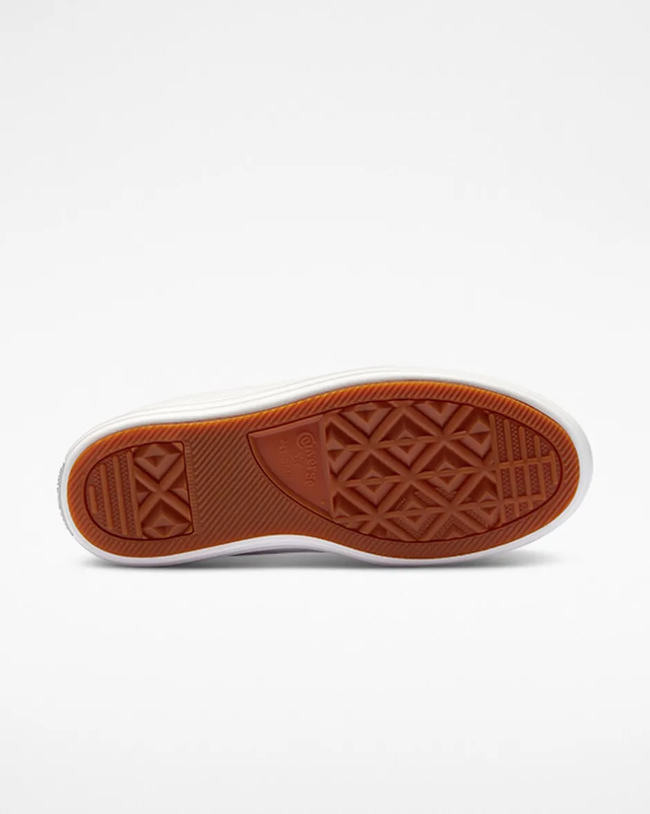 Converse Modelli Alti<Chuck Taylor All Star Move Platform Foundational Leather Bianco/Nero/Bianco