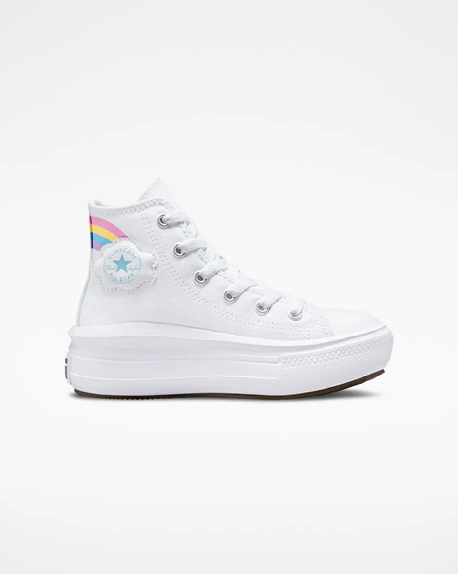 Converse Ragazzi (Età 8-12 Anni)|Guida Alle Misure Per Bambini<Chuck Taylor All Star Move Platform Rainbow Cloud Bianco/Jp Blue/Rosa