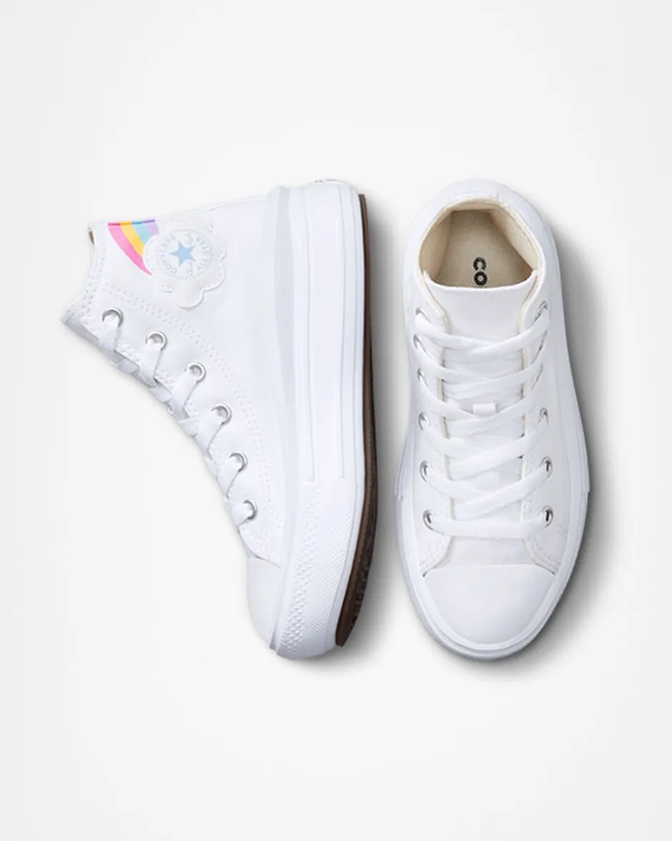 Converse Ragazzi (Età 8-12 Anni)|Guida Alle Misure Per Bambini<Chuck Taylor All Star Move Platform Rainbow Cloud Bianco/Jp Blue/Rosa