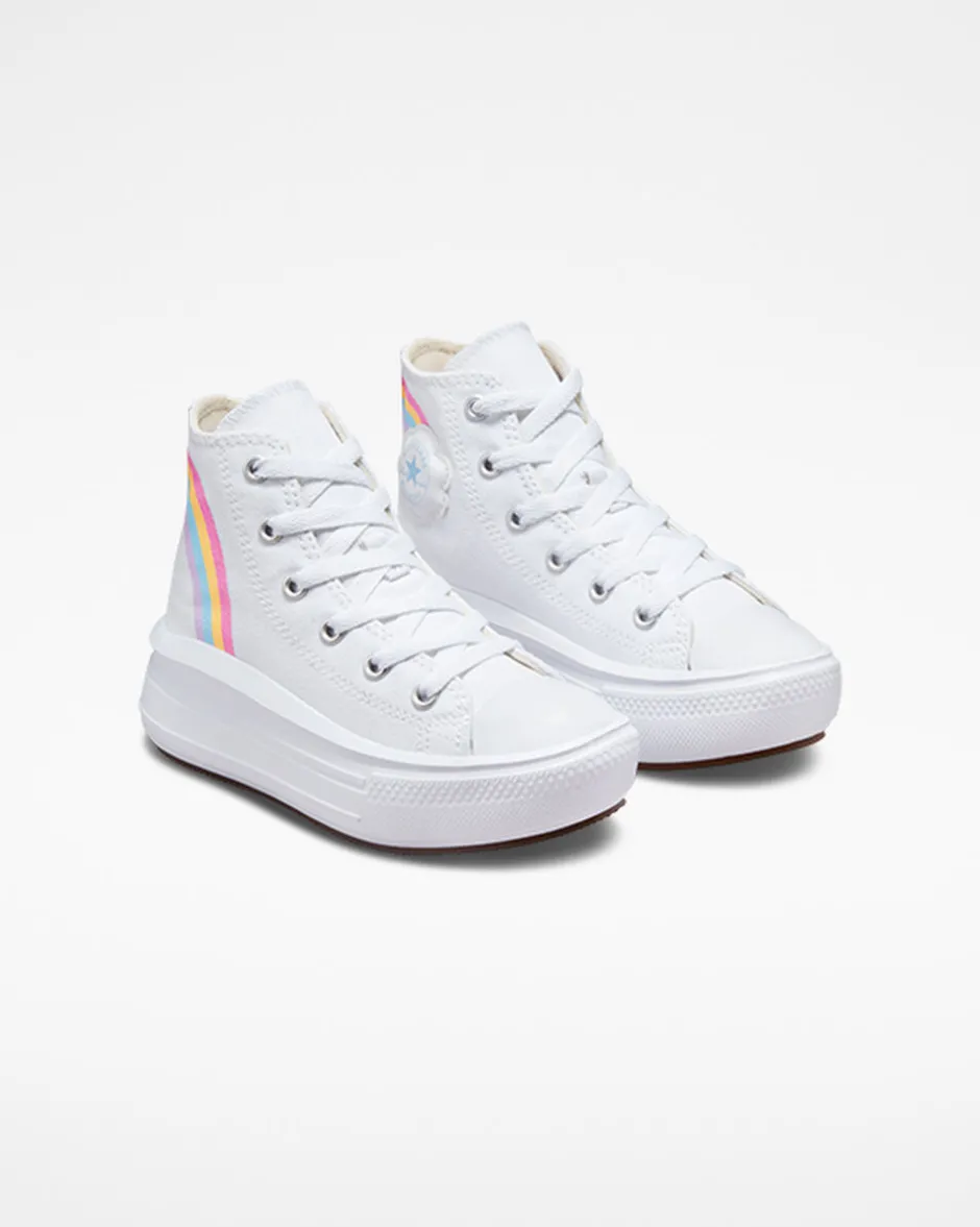 Converse Ragazzi (Età 8-12 Anni)|Guida Alle Misure Per Bambini<Chuck Taylor All Star Move Platform Rainbow Cloud Bianco/Jp Blue/Rosa