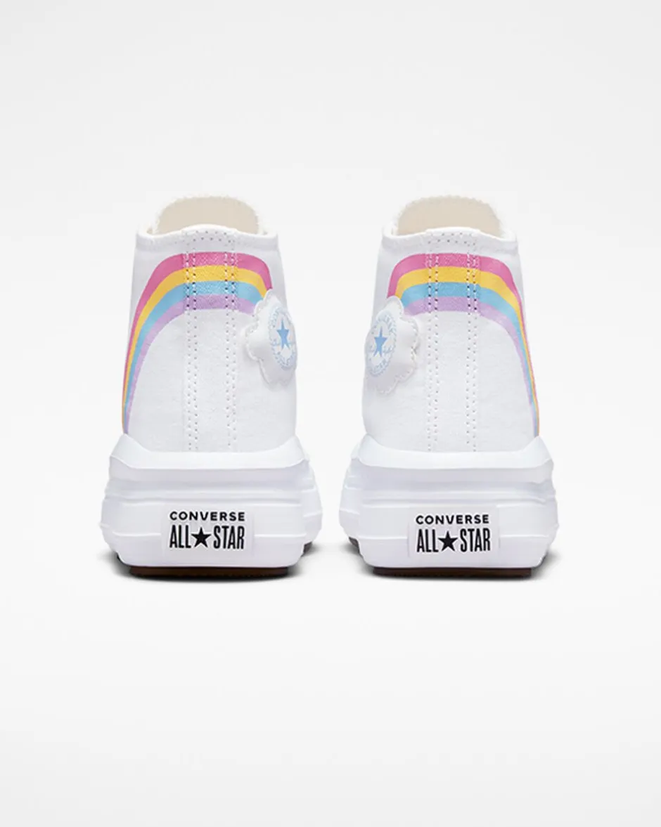 Converse Ragazzi (Età 8-12 Anni)|Guida Alle Misure Per Bambini<Chuck Taylor All Star Move Platform Rainbow Cloud Bianco/Jp Blue/Rosa