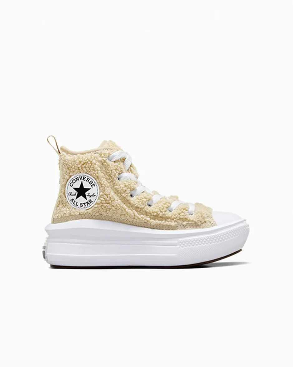 Converse Stivali<Chuck Taylor All Star Move Platform Sherpa Beach Stone/Bianco/Nero