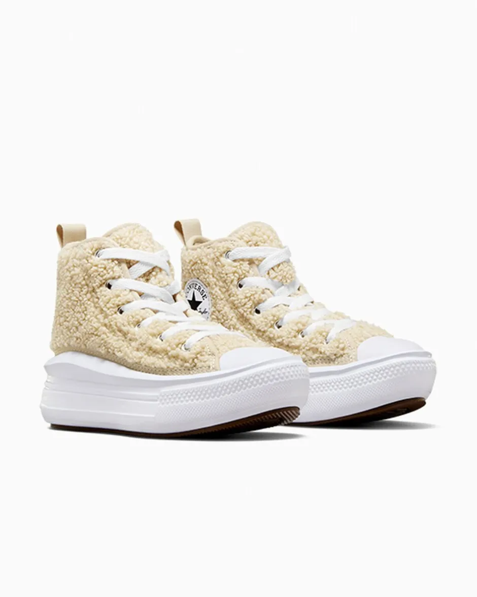 Converse Stivali<Chuck Taylor All Star Move Platform Sherpa Beach Stone/Bianco/Nero