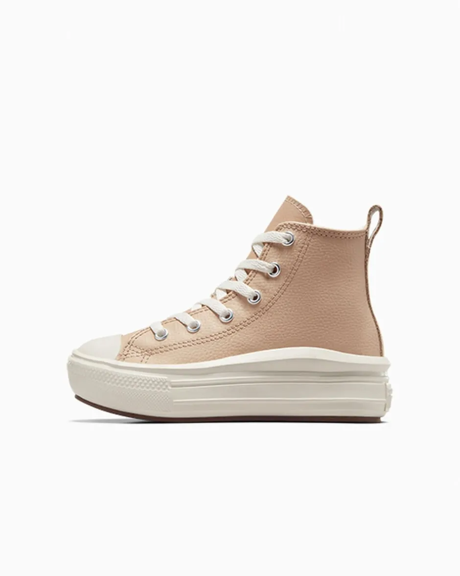Converse Ragazza<Chuck Taylor All Star Move Leather Grigio caldo/Egret/Grigio caldo
