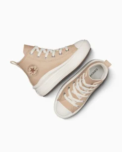 Converse Ragazza<Chuck Taylor All Star Move Leather Grigio caldo/Egret/Grigio caldo