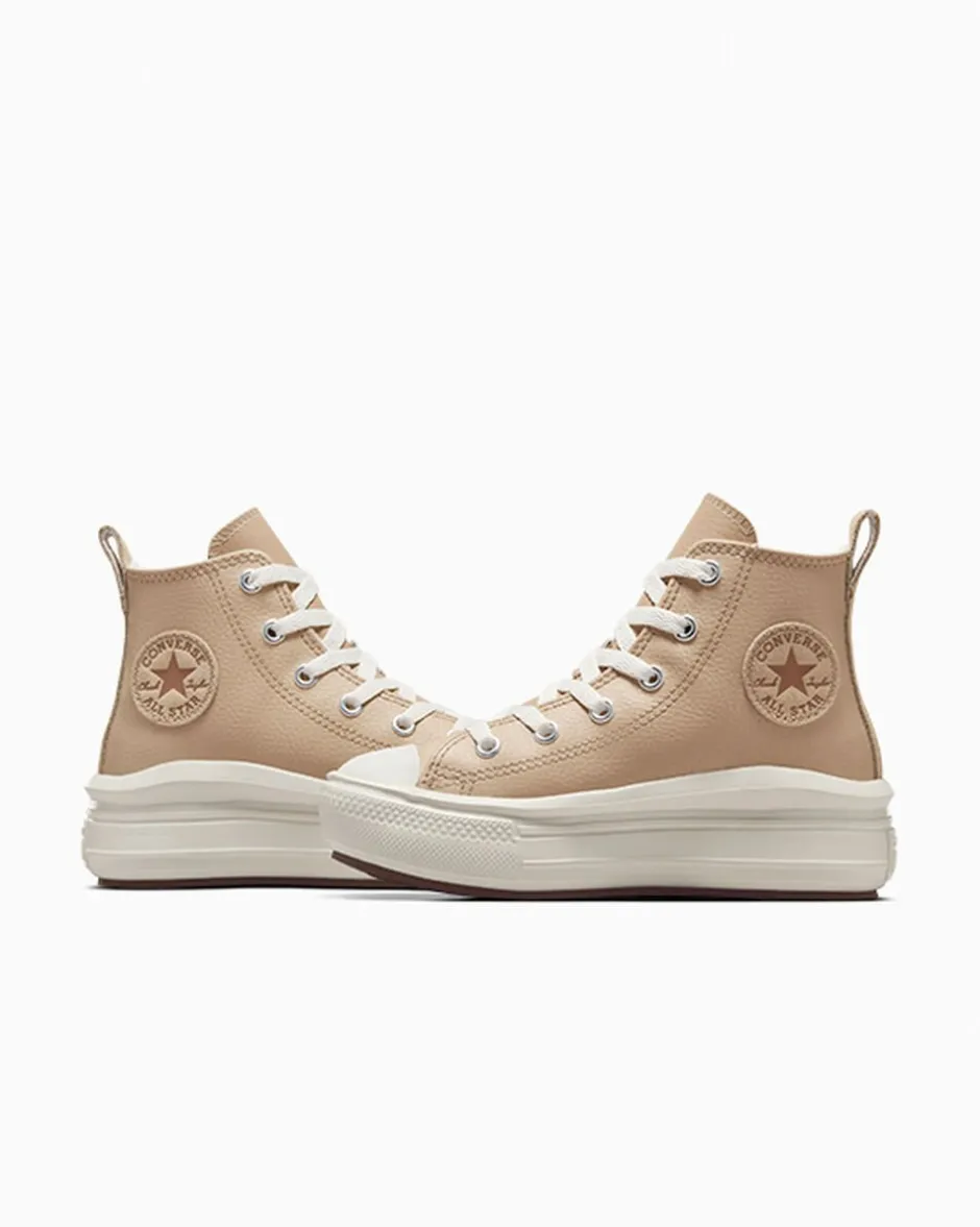 Converse Ragazza<Chuck Taylor All Star Move Leather Grigio caldo/Egret/Grigio caldo