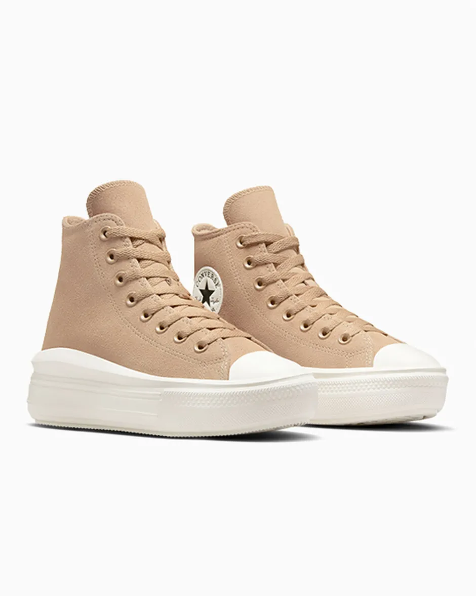 Converse Modelli Alti|Modelli Con Platform<Chuck Taylor All Star Move Platform Colorful Suede Rum al caffè/Egret/Nero