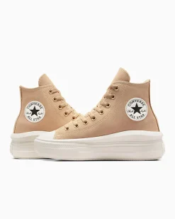 Converse Modelli Alti|Modelli Con Platform<Chuck Taylor All Star Move Platform Colorful Suede Rum al caffè/Egret/Nero