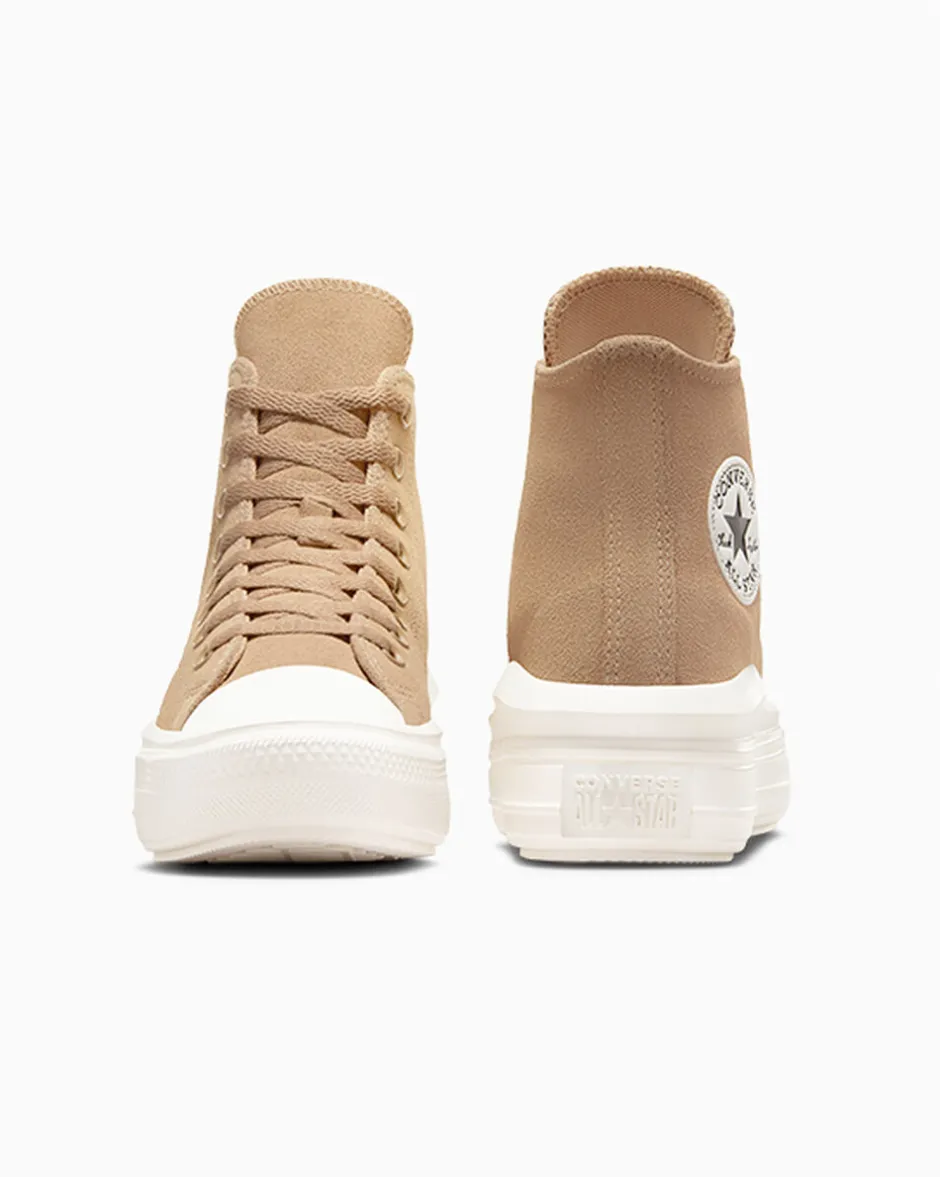 Converse Modelli Alti|Modelli Con Platform<Chuck Taylor All Star Move Platform Colorful Suede Rum al caffè/Egret/Nero