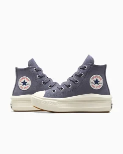 Converse Bambini (Età 4-8 Anni)|Ragazza<Chuck Taylor All Star Move Platform Suede Lavanda cenere/Egret