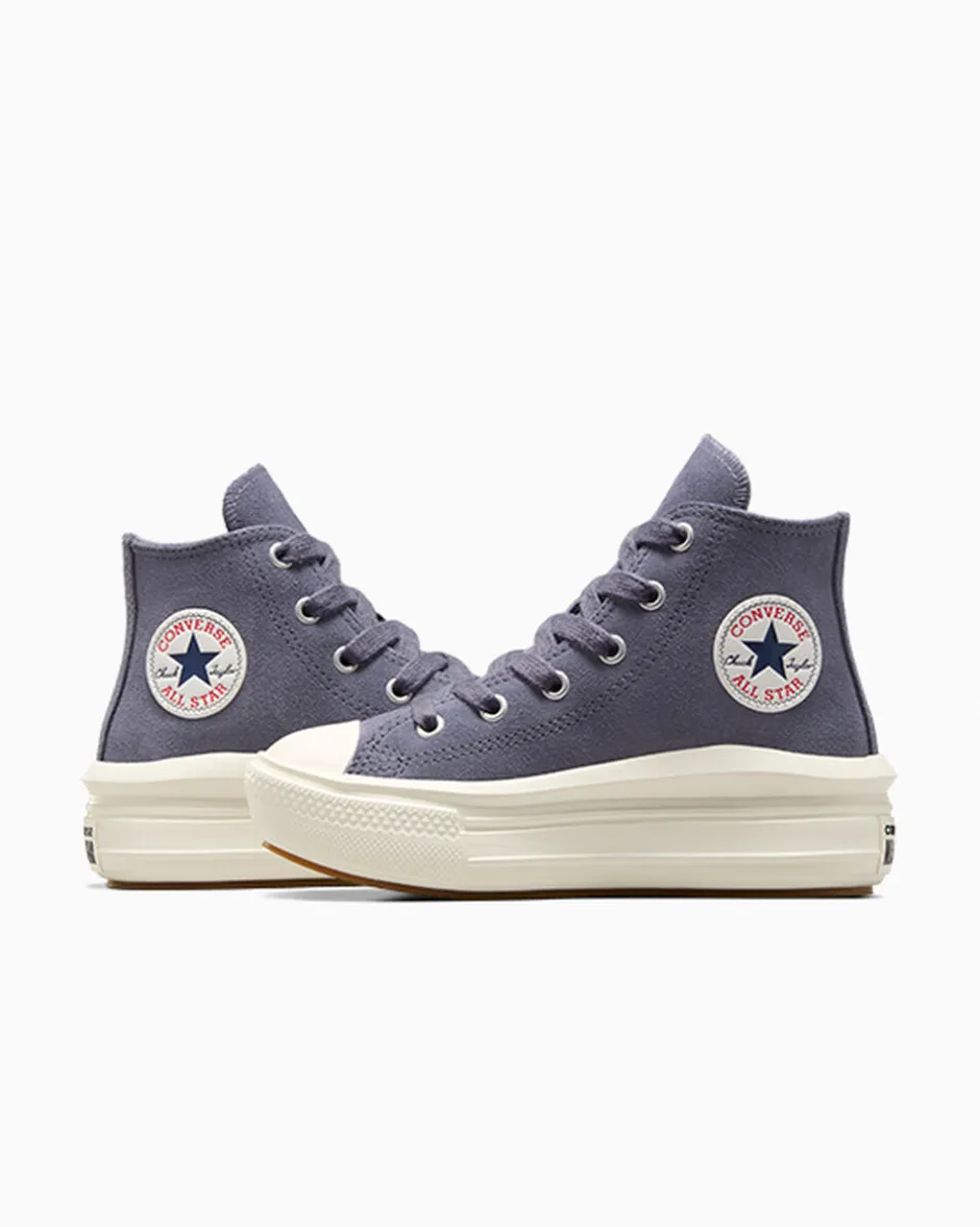 Converse Bambini (Età 4-8 Anni)|Ragazza<Chuck Taylor All Star Move Platform Suede Lavanda cenere/Egret