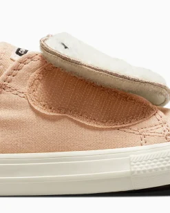 Converse Ragazzo|Ragazza<Chuck Taylor All Star One Strap Sherpa Bear Easy-On Grigio caldo/Egret/Nero