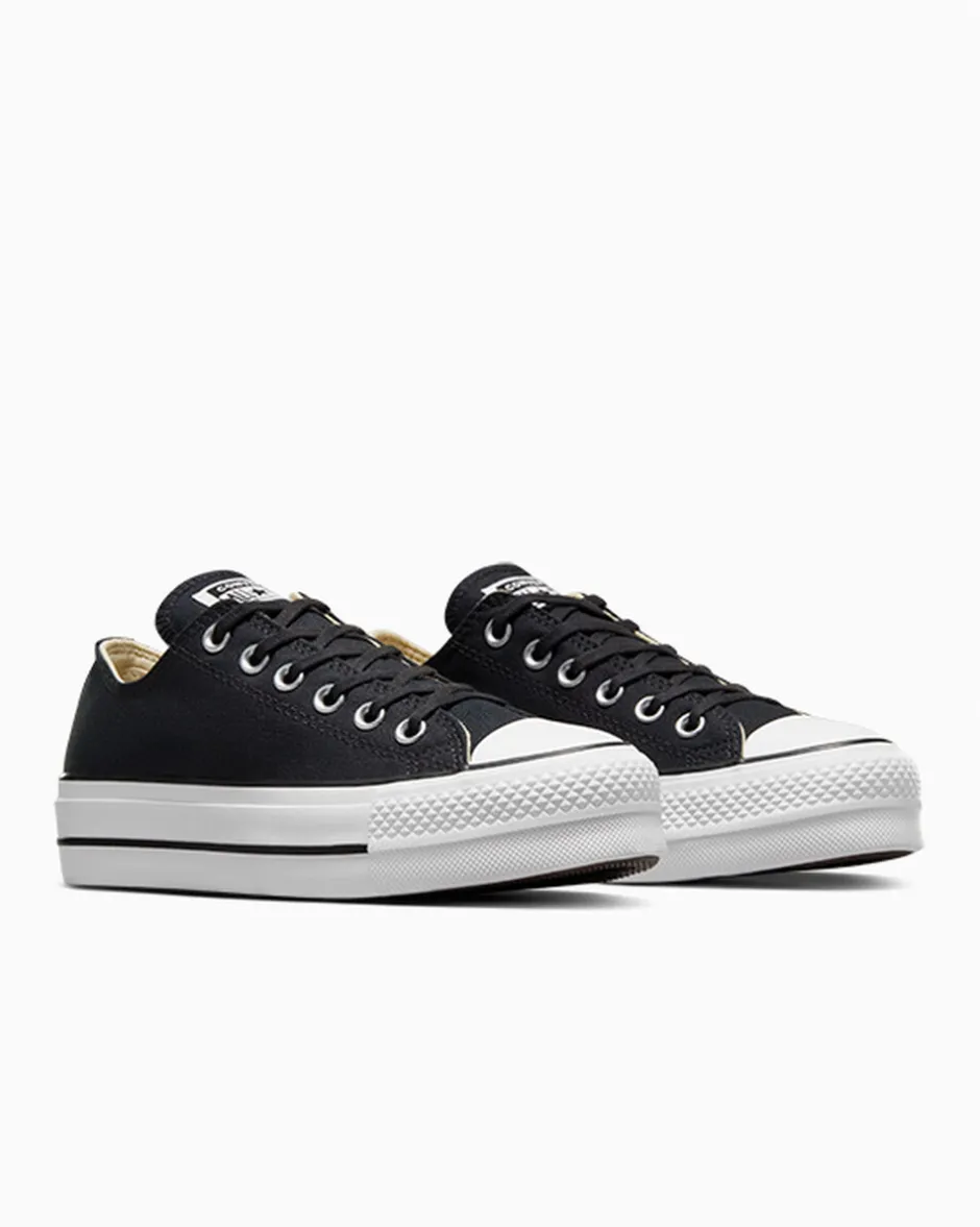 Converse Modelli Bassi|Modelli Con Platform<Chuck Taylor All Star Platform Canvas Nero/Bianco/Bianco