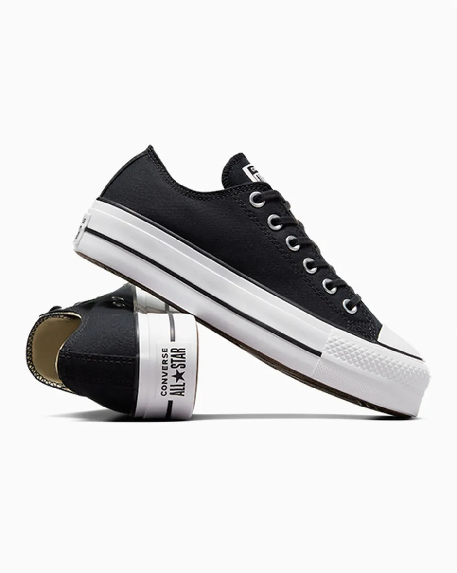 Converse Modelli Bassi|Modelli Con Platform<Chuck Taylor All Star Platform Canvas Nero/Bianco/Bianco
