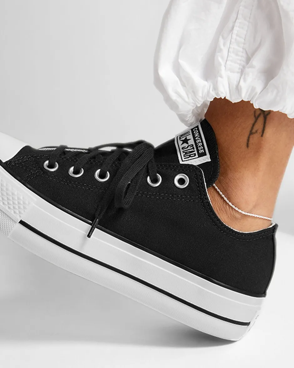 Converse Modelli Bassi|Modelli Con Platform<Chuck Taylor All Star Platform Canvas Nero/Bianco/Bianco