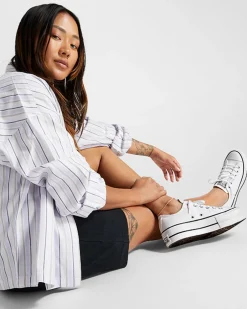 Converse Modelli Bassi|Modelli Con Platform<Chuck Taylor All Star Platform Canvas Bianco/Nero/Bianco