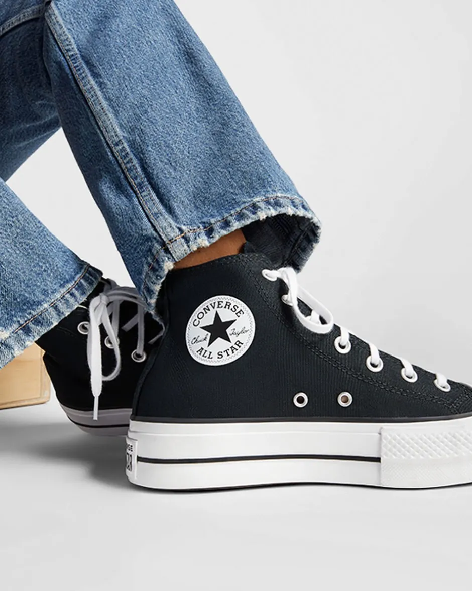 Converse Modelli Alti|Chuck Taylor All Star<Chuck Taylor All Star Platform Nero/Bianco/Bianco
