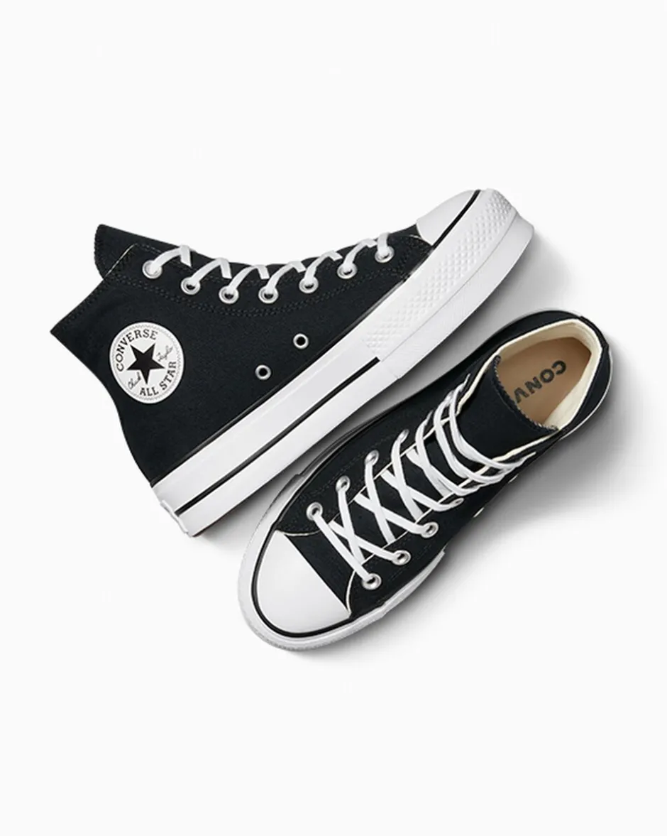 Converse Modelli Alti|Chuck Taylor All Star<Chuck Taylor All Star Platform Nero/Bianco/Bianco