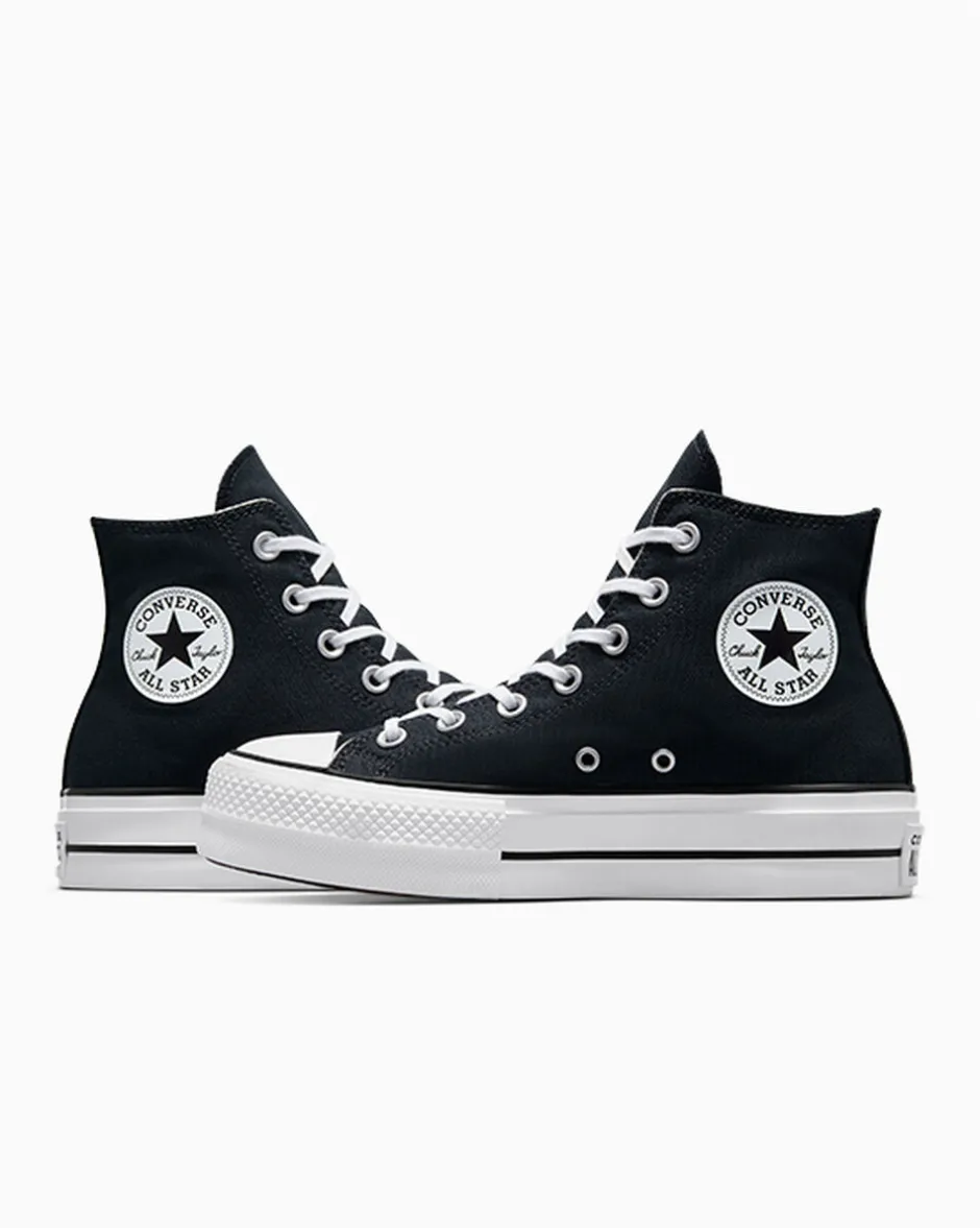 Converse Modelli Alti|Chuck Taylor All Star<Chuck Taylor All Star Platform Nero/Bianco/Bianco
