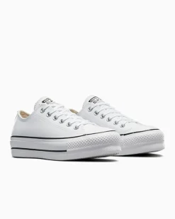 Converse Modelli Bassi|Modelli Con Platform<Chuck Taylor All Star Platform Clean Leather Bianco/Nero/Bianco