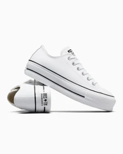 Converse Modelli Bassi|Modelli Con Platform<Chuck Taylor All Star Platform Clean Leather Bianco/Nero/Bianco