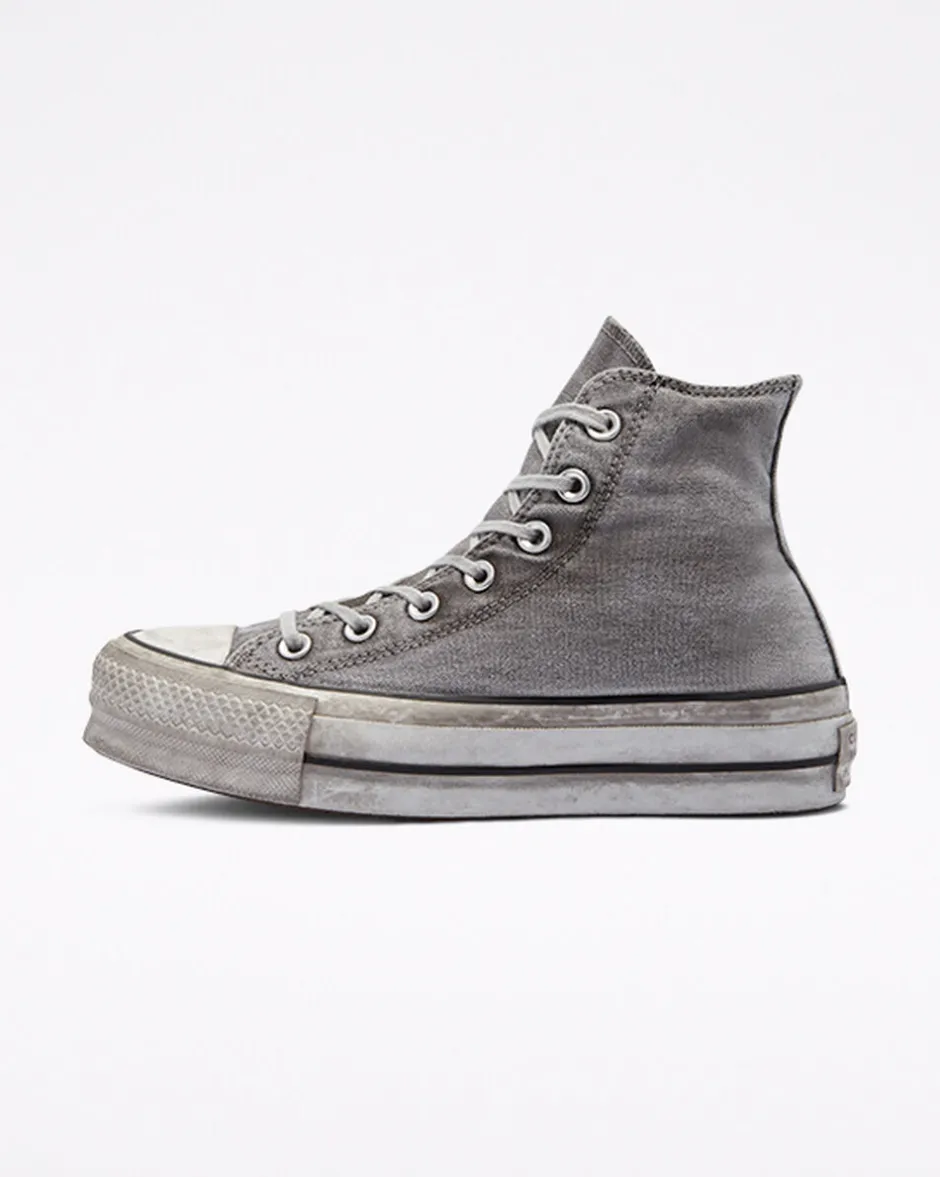 Converse Modelli Alti|Modelli Con Platform<Chuck Taylor All Star Platform Smoked Canvas Grigio/Grigio/Bianco