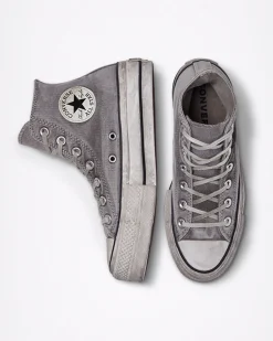 Converse Modelli Alti|Modelli Con Platform<Chuck Taylor All Star Platform Smoked Canvas Grigio/Grigio/Bianco