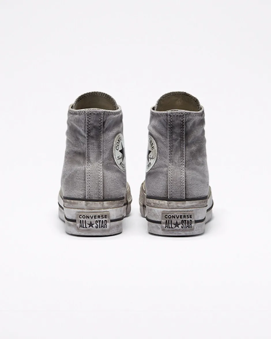 Converse Modelli Alti|Modelli Con Platform<Chuck Taylor All Star Platform Smoked Canvas Grigio/Grigio/Bianco